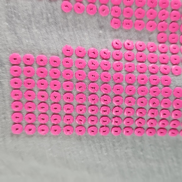 Miss Me | Women's White Pink Spell-Out "Miss Me" Retro Slub Sheer Tee Sz M - Picture 4 of 13